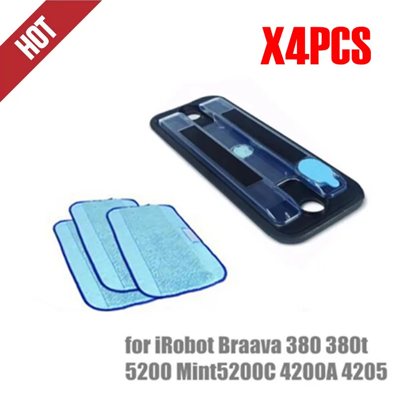 1 * оригинальный влажный поднос + 3 влажная Pro-Clean салфетка для чистки iRobot Braava 380 380t