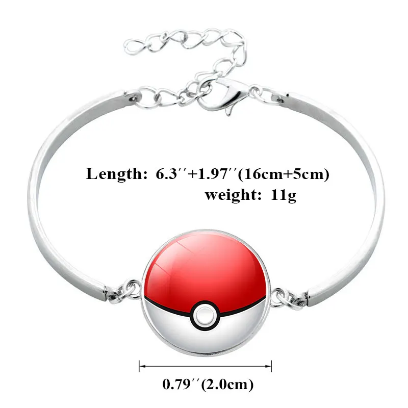 Pokemon Go Pokeball стеклянный браслет из кабошона аниме мобильная игра игрушка монстр