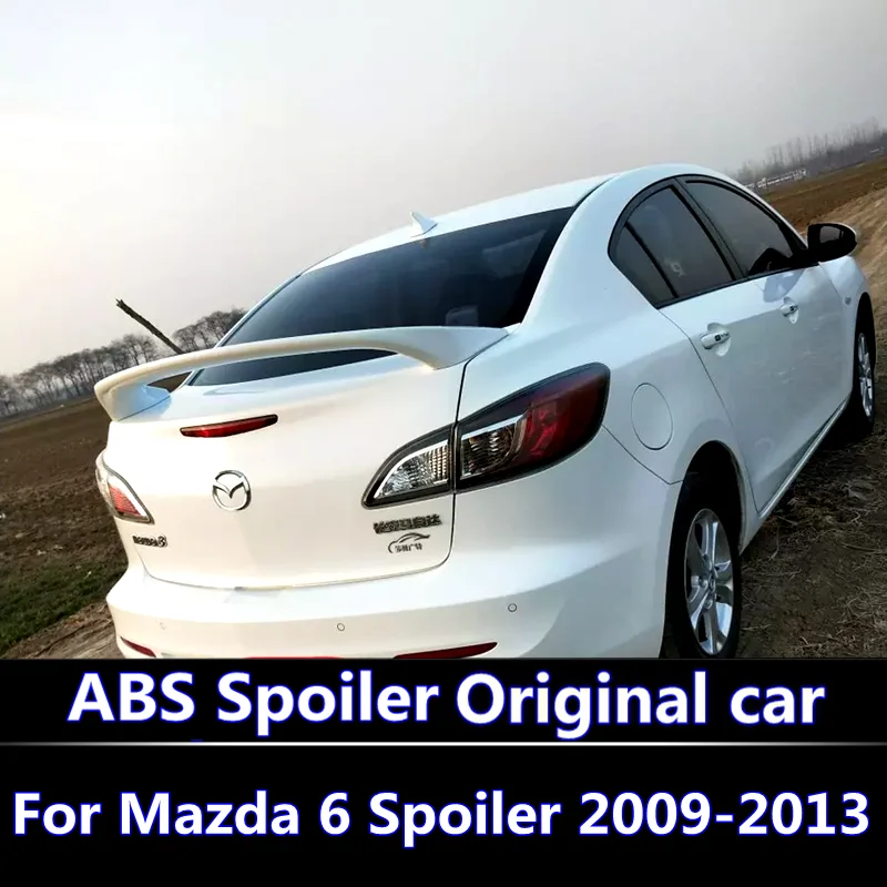 Для Mazda 6 2009 2013 спойлер высокого качества ABS Материал заднее крыло автомобиля
