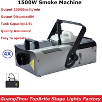 4x remote control 1500w high power dmx smoke machine dj disco dmx christmas lighting equipments 2 5l capacity stage fog machine