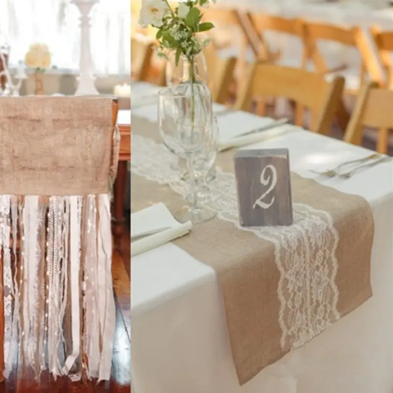 1 м натуральная льняная кружевная скатерть для стола домашняя джутовая товары