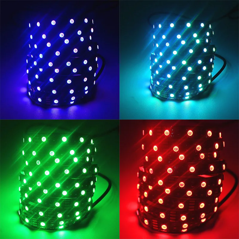 Zgx DC5V USB кабеля водить 5050RGB ТВ Задний план 2 м 1 60LED/M украшают светодиодные лампы