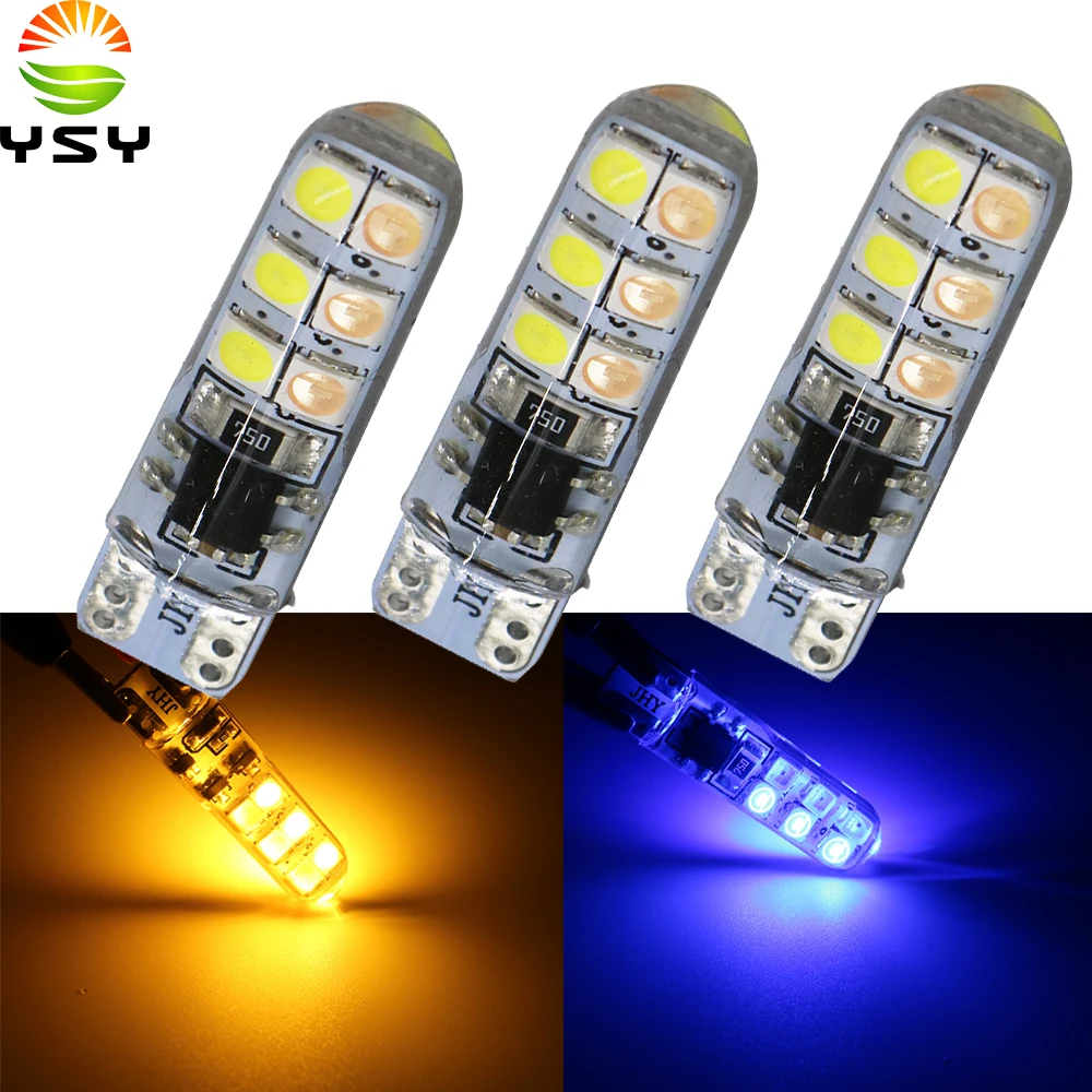 

YSY 30X Auto T10 3030 12 Светодиодный 194 W5W светодиодный 168 силикон автомобильный супер яркий поворот боковой номерной знак светильник лампа Двухцветная