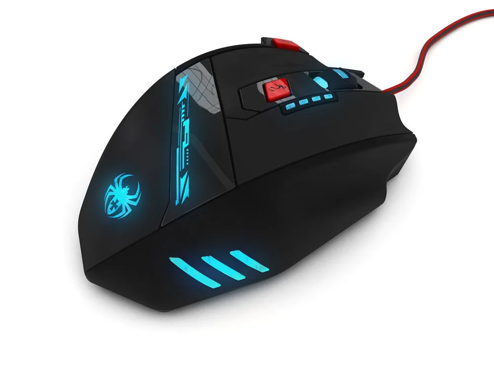 ZELOTES 8000 dpi 8 чипов памяти дизайн 6 оптический светодиодный Проводная игровая мышь