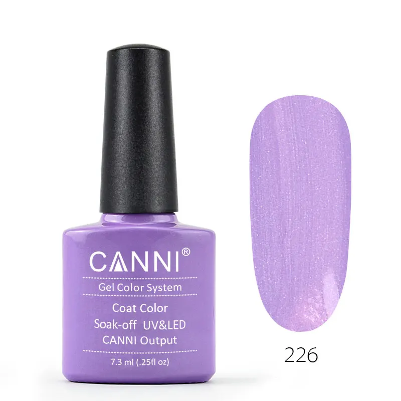 CANNI UV гель Лаки 7,3 мл французский Цвет 215-258 чехол с блестящей жемчужной блестящие шикарные женские босоножки с Светодиодный УФ-лампы для ногтей художественный Гель-лак для ногтей - Цвет: 226