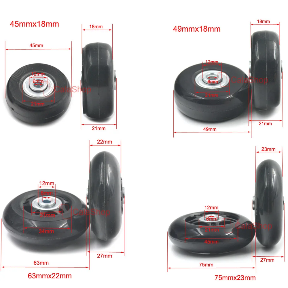 2 шт./лот 1 пара чемодан на колесиках для путешествий износостойкие колеса замена