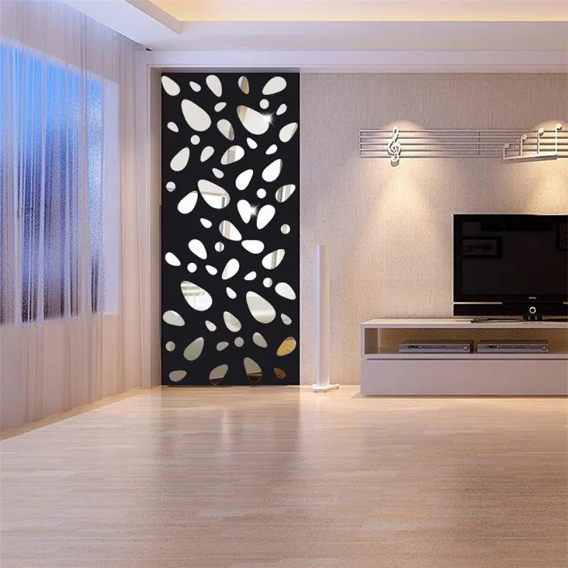 12 шт. зеркальные акриловые настенные наклейки для гостиной|sticker wallpaper|wallpapers forhome