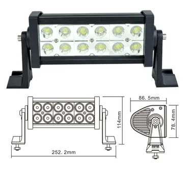 

Прожектор светодиодный, 7,5 дюйма, 36 Вт, IP67, 4WD, ATV, UTV, SUV