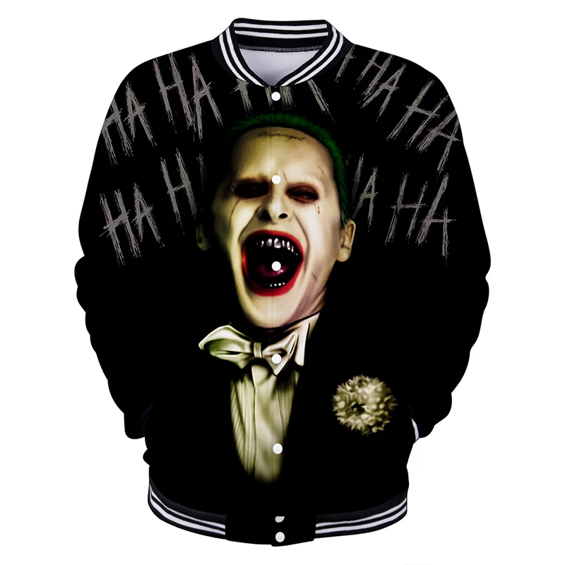 Забавная бейсбольная куртка Haha Joker с 3d принтом модная мужская и женская толстовка