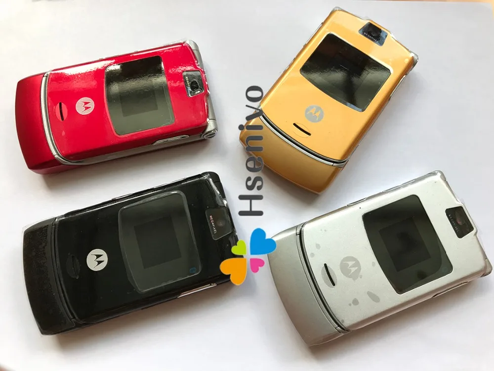 Хорошее качество оригинальная мировая версия флип GSM Quad Band Motorola Razr V3 мобильный телефон один год гарантии