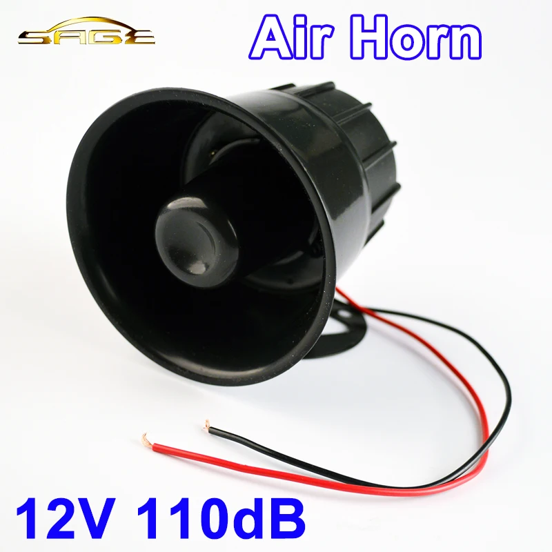 TEHOTECH Air Horn 12 В в 110dB Улитка комплект 6 Тон черный сирена Рог громкий 30 Вт для авто