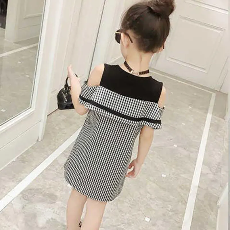 12 girls summer dresses 11 shoulder checker party christmas princess flower 10 dress | Детская одежда и обувь