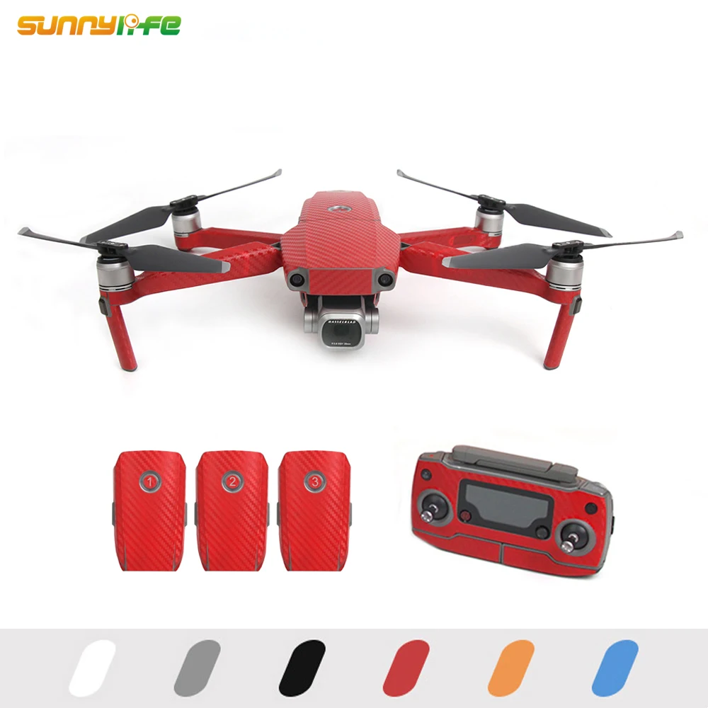Sunnylife PVC Carbon Grain Stickers Skin for DJI MAVIC 2 PRO & ZOOM Drone Decal Battery Remote Arm Wrap