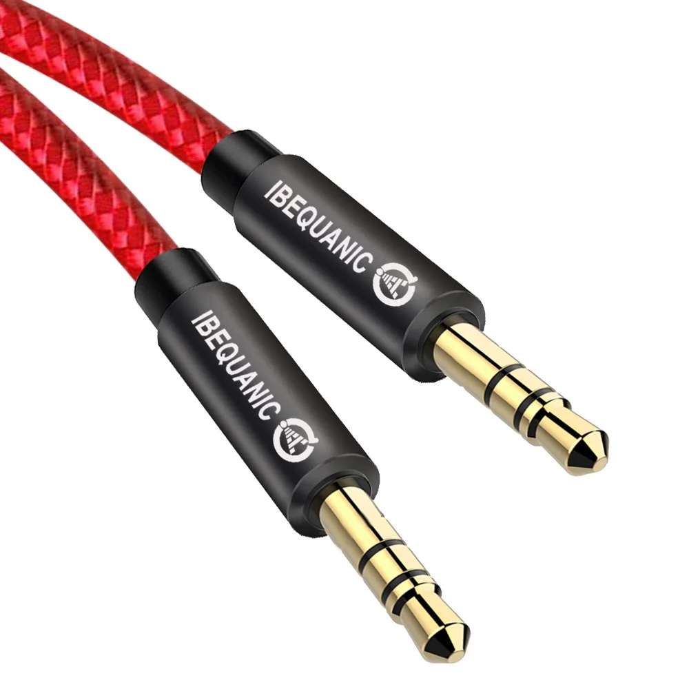 

Aux Cable 3.5mm Jack for Car Gold Plated Apply to iPods iPhones iPads Home / Car Stereos