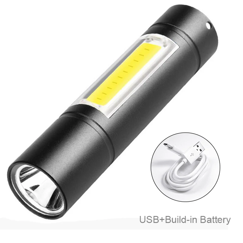 3 режима Мини переносная Рабочая лампа XPE + COB светодиодный фонарик ZOOM torchflashlight life