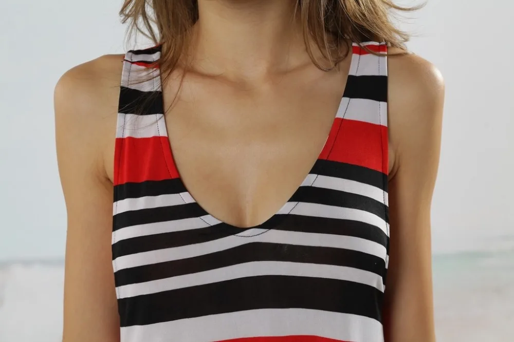 Summer 2015 Women New Hot Desigual Stripe Print Long Beach Dress Female Casual Vestidos De Festa Robe Femme Longo Clothing |