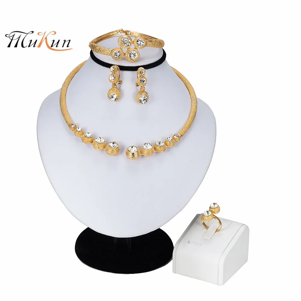 Женский комплект украшений MUKUN Свадебный золотистого цвета в африканском стиле