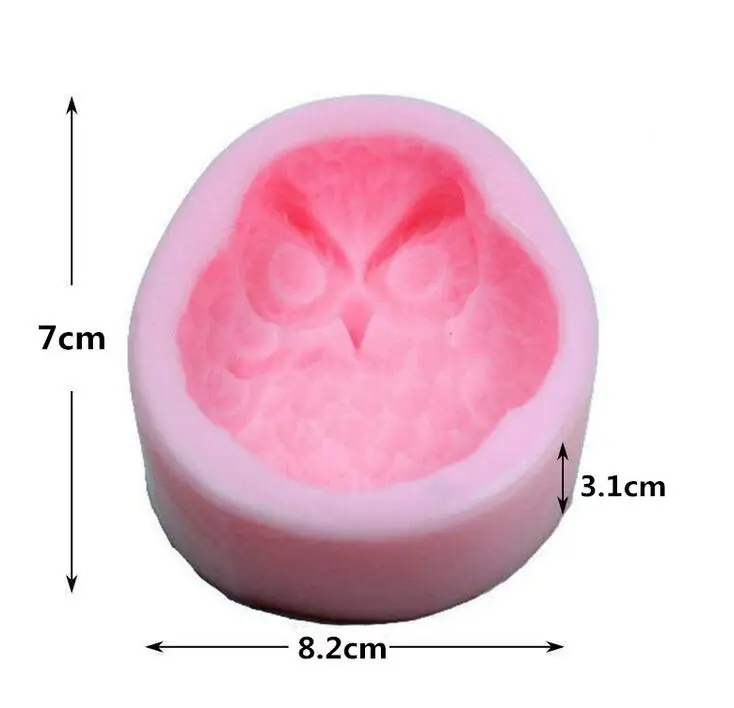 

Silicone Owl Shaped Sugarcraft Fondant Soap Mold 3D Owl Cake Mold For DIY Cake Decorating Baking Mould Random Color