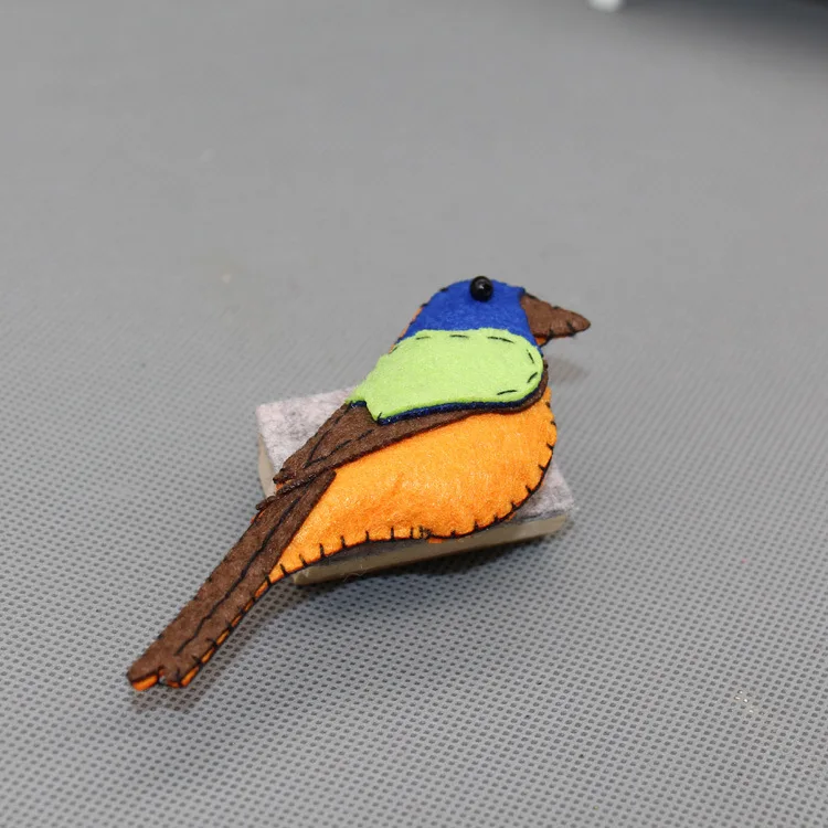 Новинка Лидер продаж детская хлопковая брошь с изображением милой птицы булавки