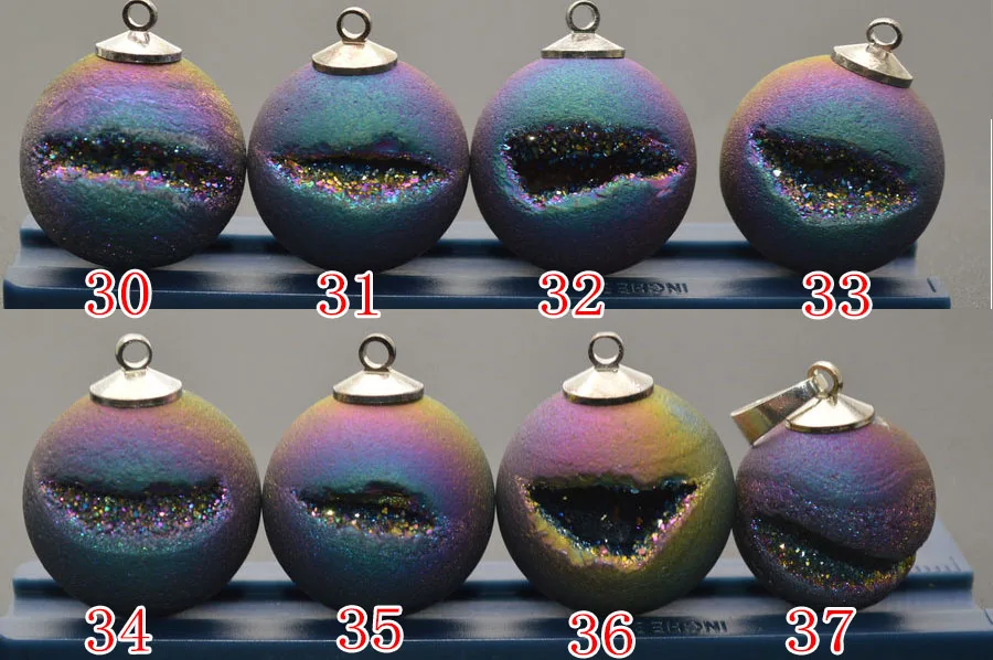 Уникальные Подвески из натурального серебра радужные серебряные синие цвета