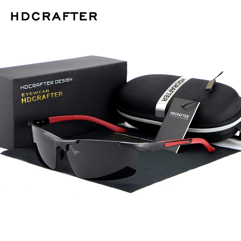 Мужские солнцезащитные очки HDCRAFTER поляризационные из алюминиево магниевого