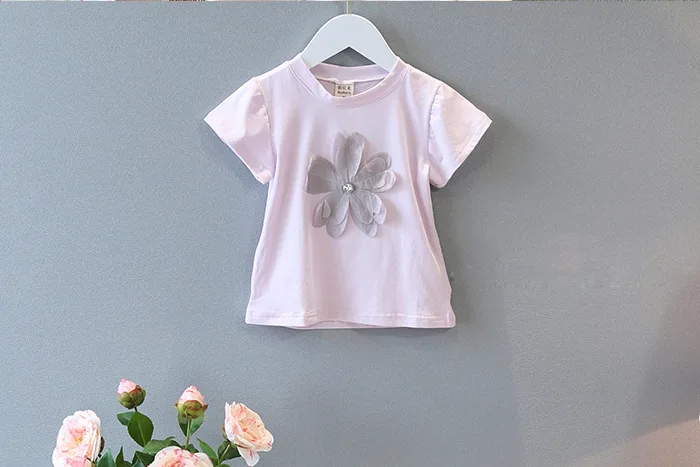 LOVE DD& MM/комплекты одежды для девочек г. Новая летняя одежда для девочек Футболка с дикими цветами+ трикотажная юбка с цветочным рисунком, костюм детская одежда
