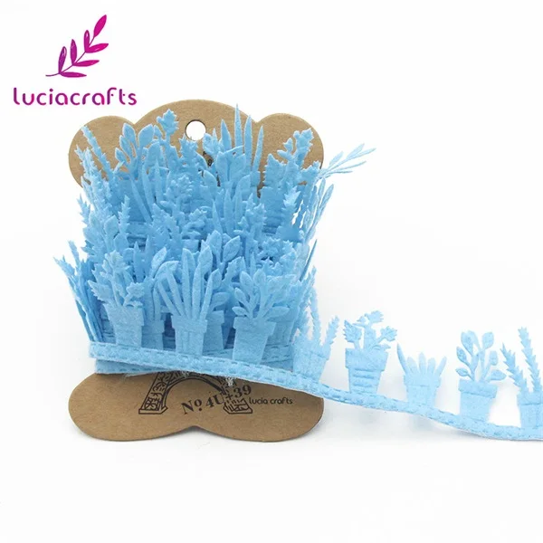 Blue style 2 Lucia crafts 2y/lot Трава цветок стиль кружева ленты ручной работы кружевная отделка одежды шитье «сделай сам» материал вечерние аксессуары Q0803 - Цвет: Blue style 2