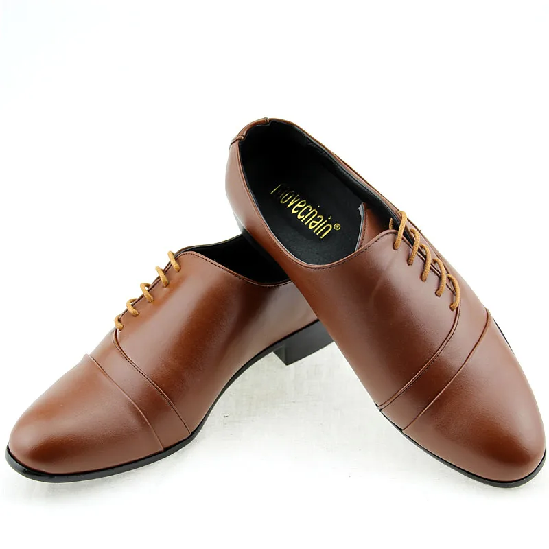 movechain Fashion men's Dress shoes black and white color matching lace-up flats sole man wedding office &amp career leather | Обувь
