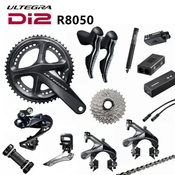 Shimano Di2 Ultegra R8050 50/34T 53/59T 165/170/172,5/175 мм 2*11 22 Скорость дорожный велосипед указано велосипеда Запчасти обновление R8000 - Цвет: groupset