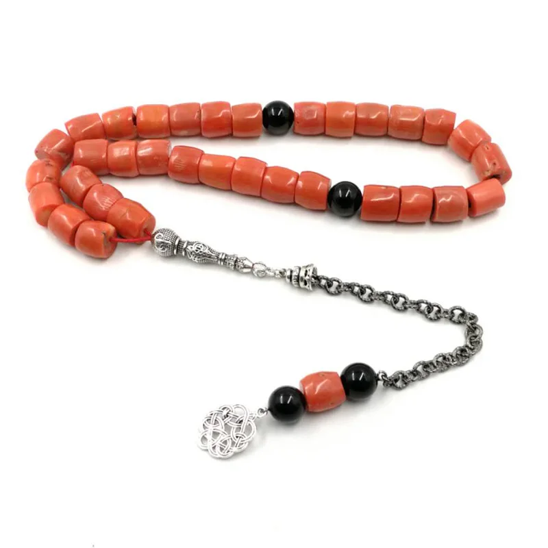 Натуральный коралловый браслет Tasbih большого размера ценный подарок для жены все