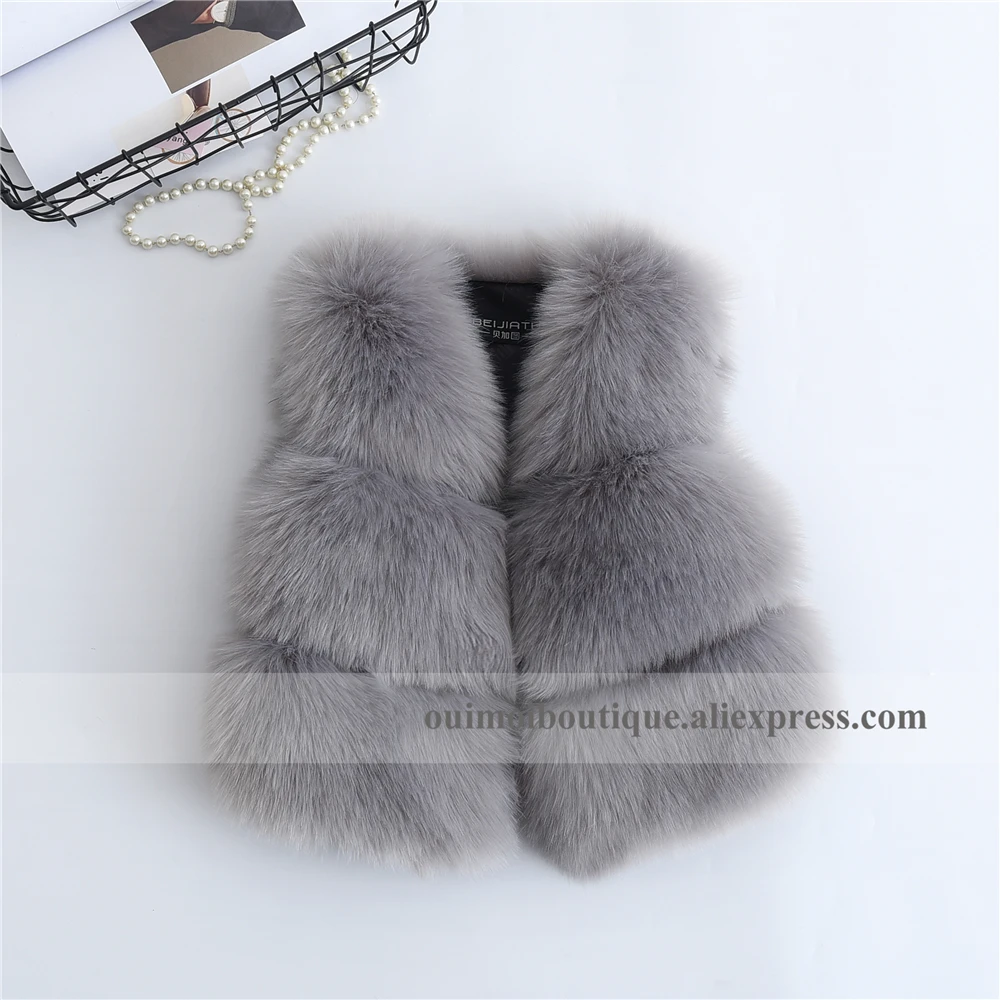 Жилет детский из искусственного меха для зимы |