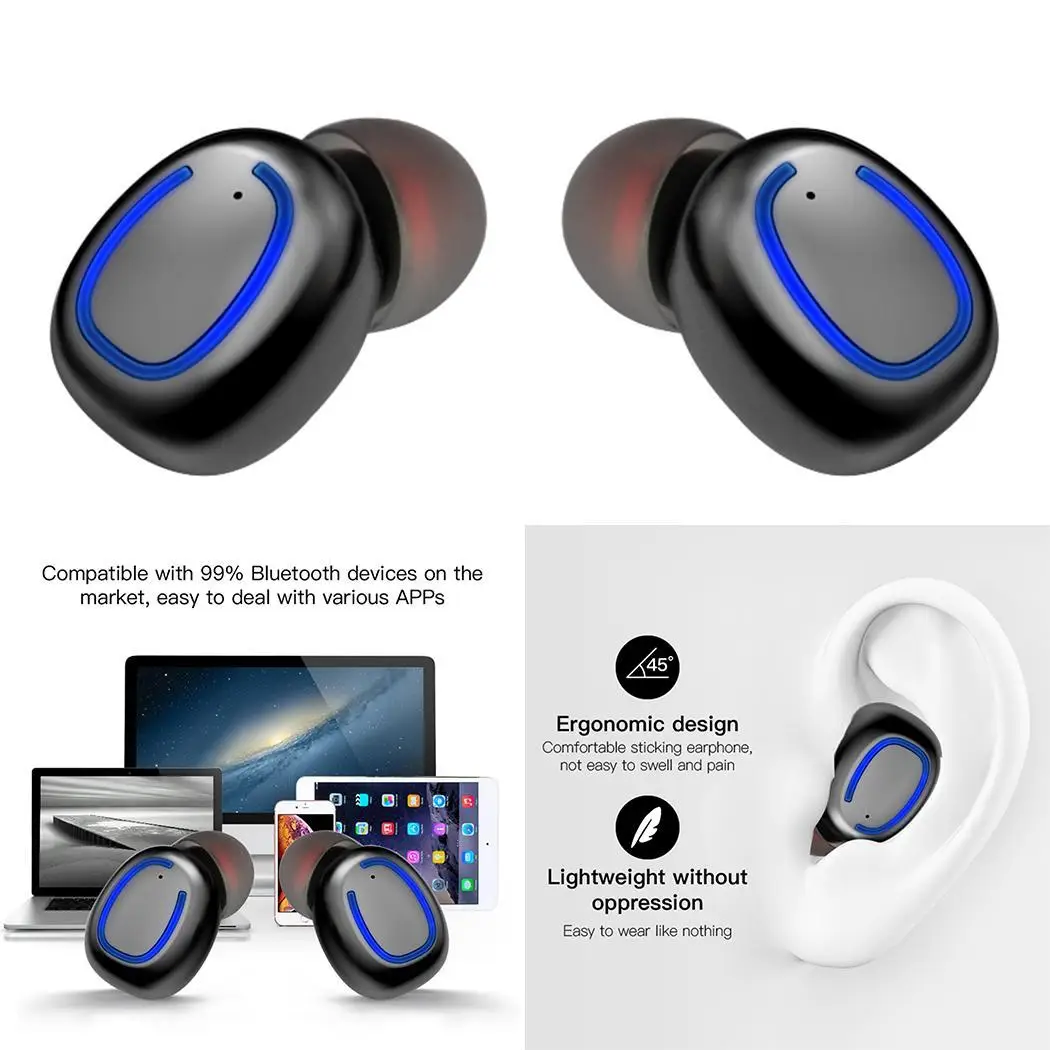 Bluetooth 5 0 с зарядным устройством стерео беспроводные наушники 10 15 дней около 1H 32