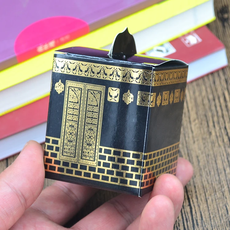 Мусульманская Мекка паломник kaaba высечки золотой фольги hajj подарочная коробка