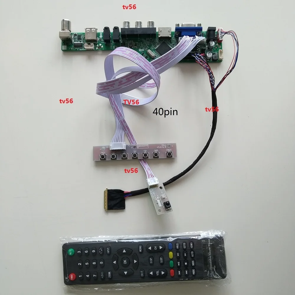 Для 15," LTN156AT02 VGA светодиодный USB Аудио ТВ HDMI драйвер платы контроллера дисплей 1366*768 AV монитор с ЖК-панелью
