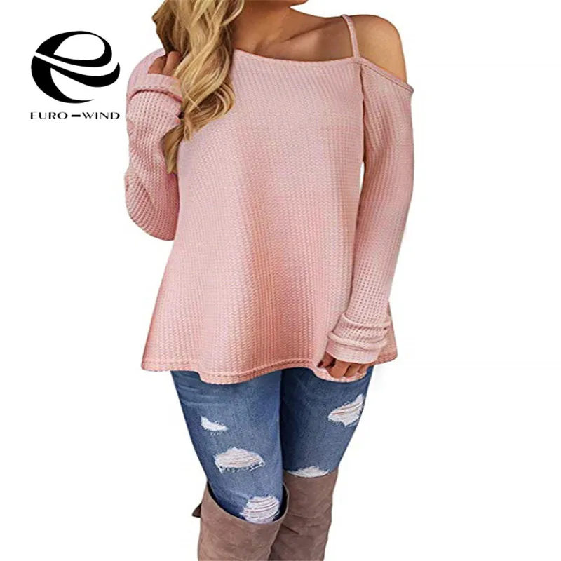 2019 New Autumn Winter Knitted Women Sweaters Pullovers Long Sleeve Off Shoulder Sweater Slim Pull Femme Jumpers Sueter Mujer | Женская