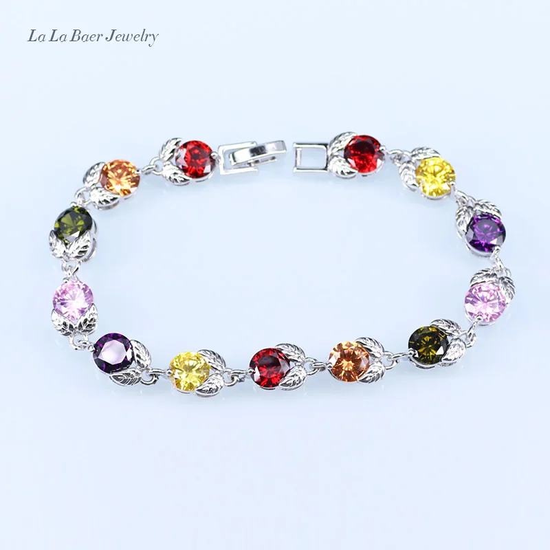 Красочные серебристого цвета свадебный костюм Ювелирные наборы для Для женщин