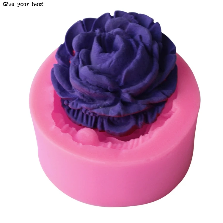 Силиконовая 3D форма для цветов розы помадки Украшение Тортов мыло шоколад формы