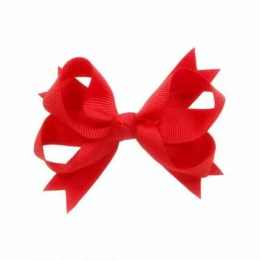 100pcs/lot Hair Bow Boutique Style Polyester Grosgrain Hair Bow in Red