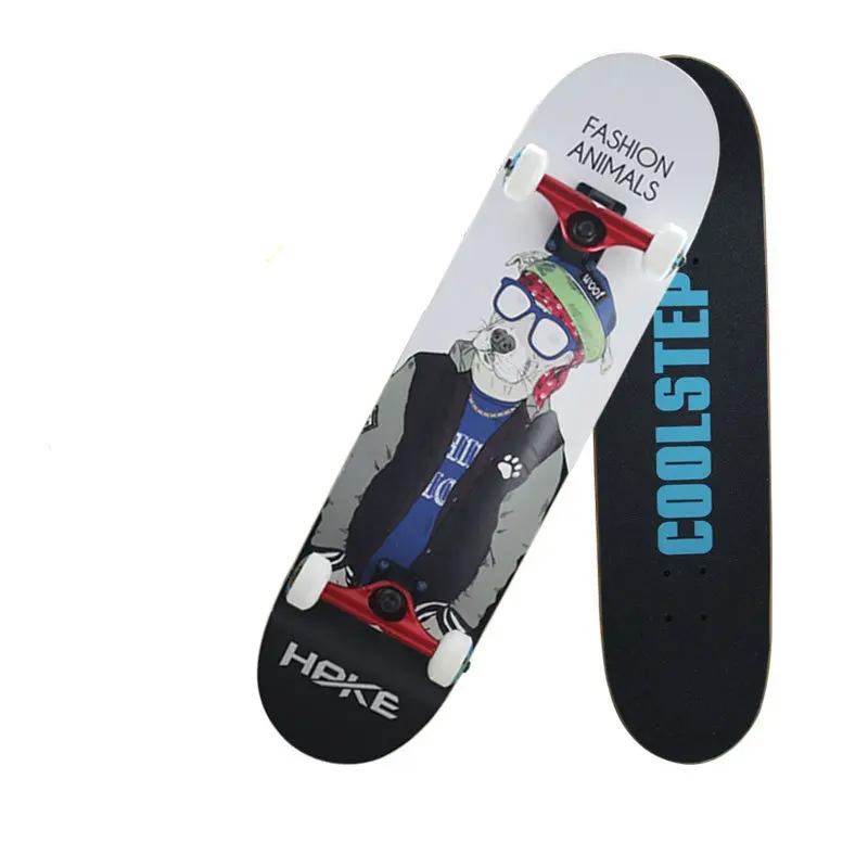 Профессиональный Канадский кленовый 4 колесный скейтборд с двойным рокером 31