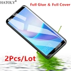 Закаленное стекло для Huawei Y5 Lite 2018, пленка для Huawei Y5 Lite 2018 с полным покрытием клея, Защита экрана для Huawei Y5 Lite 2018, 2 шт.