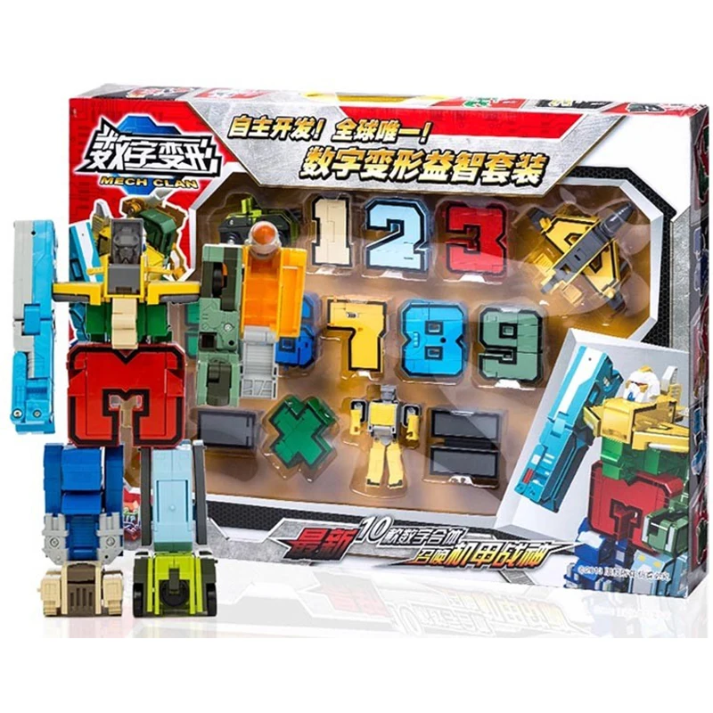 Забавные сборные Обучающие товары дошкольное преобразование цифры роботы