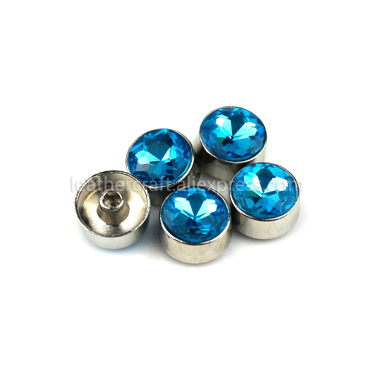 Light blue 10 шт. металлические кристально чистые синтетические заклепки из горного хрусталя гвозди для ногтей кожа ремесла Сумка Одежда чехол для телефона Декор аксессуары Запчасти - Цвет: Light blue