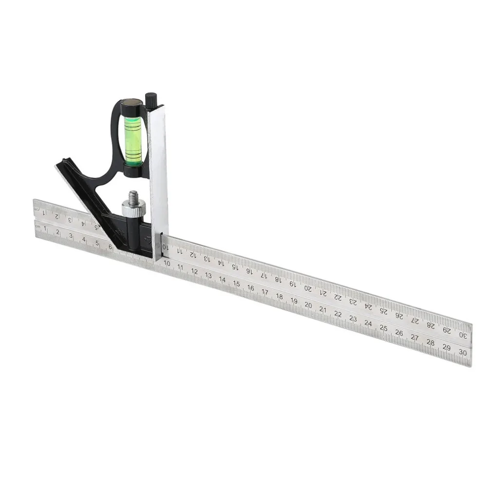 300mm Combination Angle Ruler Universal Mobile 45Degree Square With Bubble Level For Machinist Measuring Tools | Инструменты