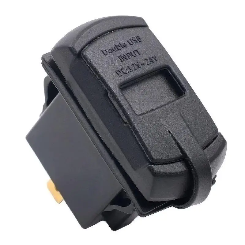 Новая Полезная Горячая двойная USB Автомобильная лодка розетка кулисный переключатель панель с напряжением вольтметр синий 12 В