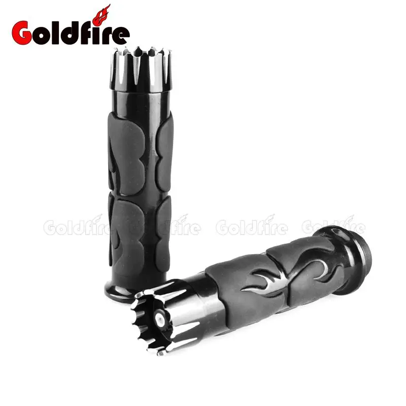 Flame 1'' Handlebar Hand Grips for Harley Davidson Bad Boy Fatboy Blackline Dyna Electra Glide Motorcycle Chopper Cruiser |