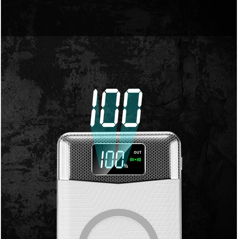 30000 mAh power bank Беспроводное зарядное устройство power Bank переносная вместительная компактная Универсальная внешняя батарея для iPhone X 8 7 6