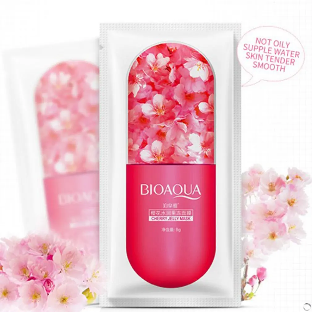 Увлажняющая Маска BIOAQUA с черникой и вишней-Желе маски для лица контроль жирности