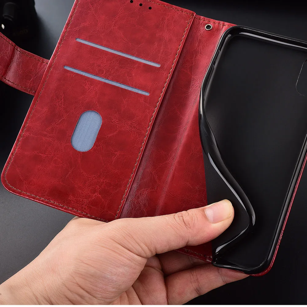 

Card Wallet Leather Case for Huawei Nova 5 6.39" Case Fundas for Huawei Nova 5 Pro Cases with Strap Soft TPU Back Cover