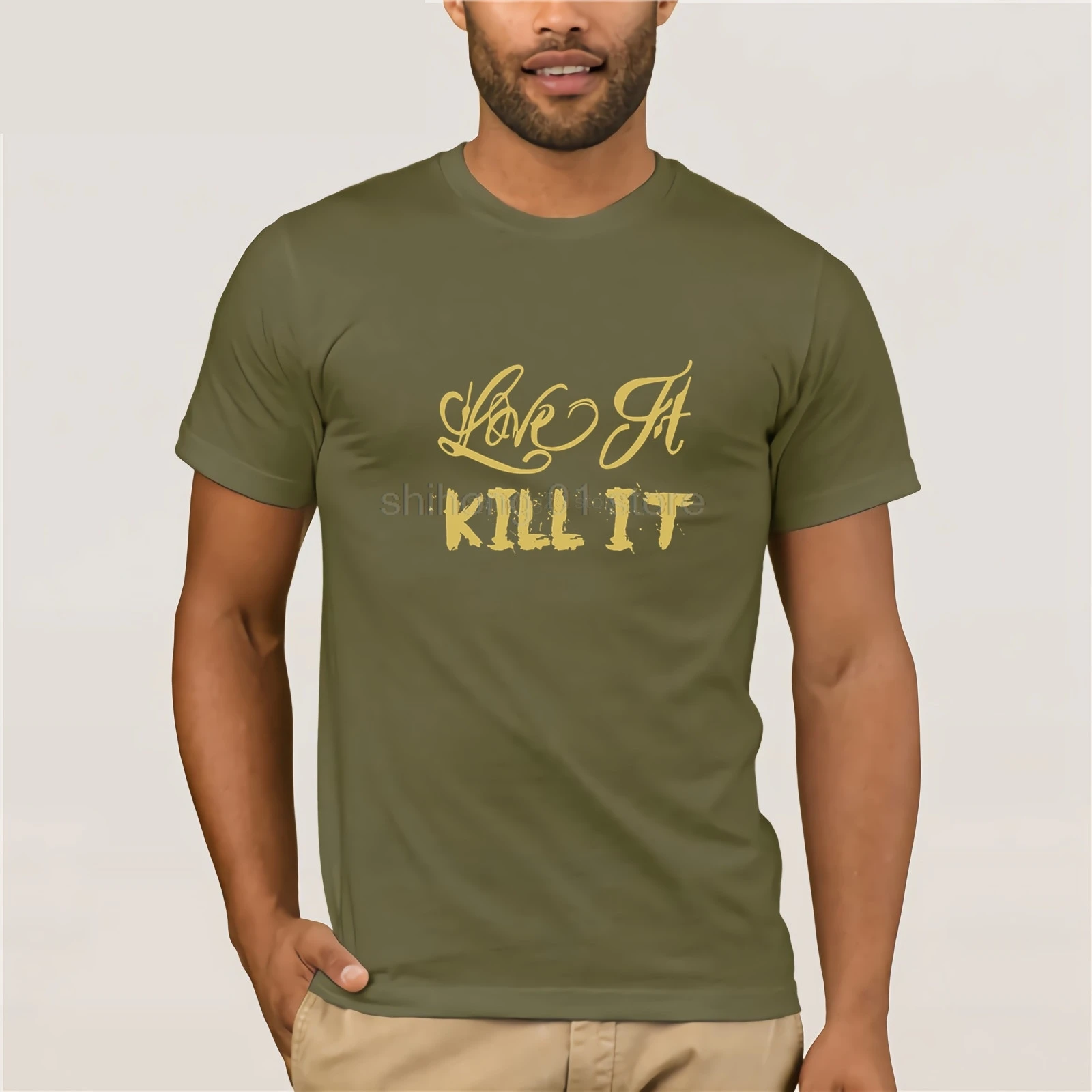 Футболка мужская с надписью Love It Kill для бодибилдинга занятий спортом тайского