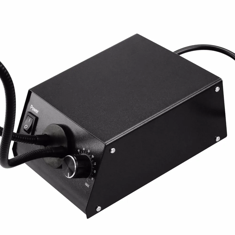 Светодиодный микроскоп с двойной подсветкой гусиная шея 100 240 В регулируемая